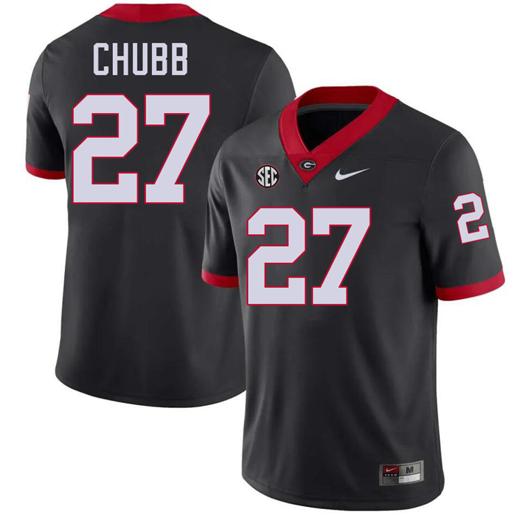 Nick Chubb Georgia Jersey,University Of Georgia Bulldogs Football Jersey,Uniforms,Gears-Black